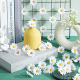 200 Pieces Faux Daisy Flower Heads For Craft Mini Fabric Daisy Flower Heads Bulk 1. 57 Inch Artificial Fake Small Daisies Art Diy Craft For Summer Wed Birth Party Decor (White)