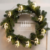Christmas Lights Reindeer String Lights, 6.8Ft 10 Led Battery Operated String Lights For Christmas Decorations, Reideer