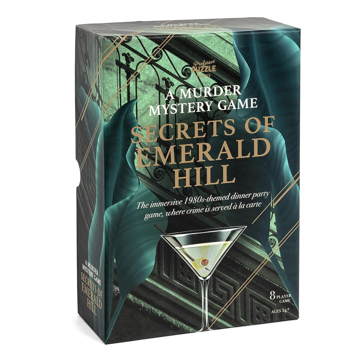 Professor PUZZLE Secrets of Emerald Hill - Multiplayer Murder Mystery Game Collection/Detective Game