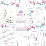 Gender Reveal Party Games - 5 Activities For 50 Guests - Double Sided Games