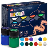 Professional Acrylic Fabric Paint Set 12 Vibrant Colors 20 Ml Each Permanent Washable Textile Paints For Clothes Non Toxic Fabric Paint Kit By Nevskaya Palitra