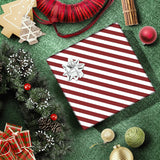 Classic Red & White Stripes Candy Cane Christmas Luxury Holographic Aluminized Foil Wrapping Paper- 1 Mini Roll 17 X 10 Ft Per Roll 14.1 Sq.Ft.Ttl For Women Men On Christmas Season, Birthday, Holiday, Wedding, Baby Shower Celebration