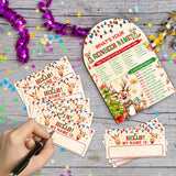 What'S Your Reindeer Name Game, Winter Family And Birthday Party Game For Adults And Teens, Winter Reindeer Party Supplies, Perfect For Home Activities, 1 Wooden Name Plate And 30 Stickers