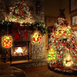 5Pcs Window Christmas Decoration Lights, Battery Operated With Suction Cup Hook Hanging