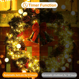 Christmas Light, 100 Led Battery Operated Christmas Lights With Timer For Indoor Outdoor Wreath Wedding Party Garden Hom