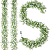 2Pcs 5.9 Ft Babys Breath Garland, 162 Branches White Artificial Baby Breath Flower Vines, Faux Garland Gypsophila Hanging Flower Vines For Wedding Arch Party Table Home Wall Decor