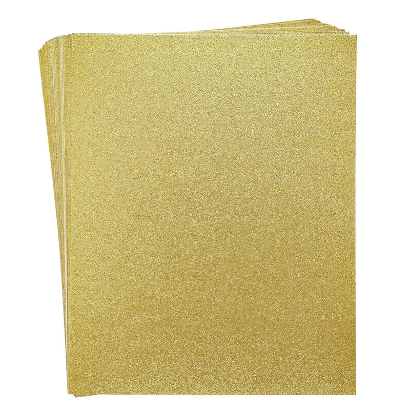 24 Sheets Glitter Gold Paper For Crafts, Wedding Invitations, Card Making, Scr