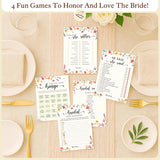 Hilarious Bridal Shower Games 30 Guests - Wedding Games For Reception Decorations, Funny Find The Guest Bingo Game, He Said She Said Would She Rather Wildflower Bridal Shower Decorations