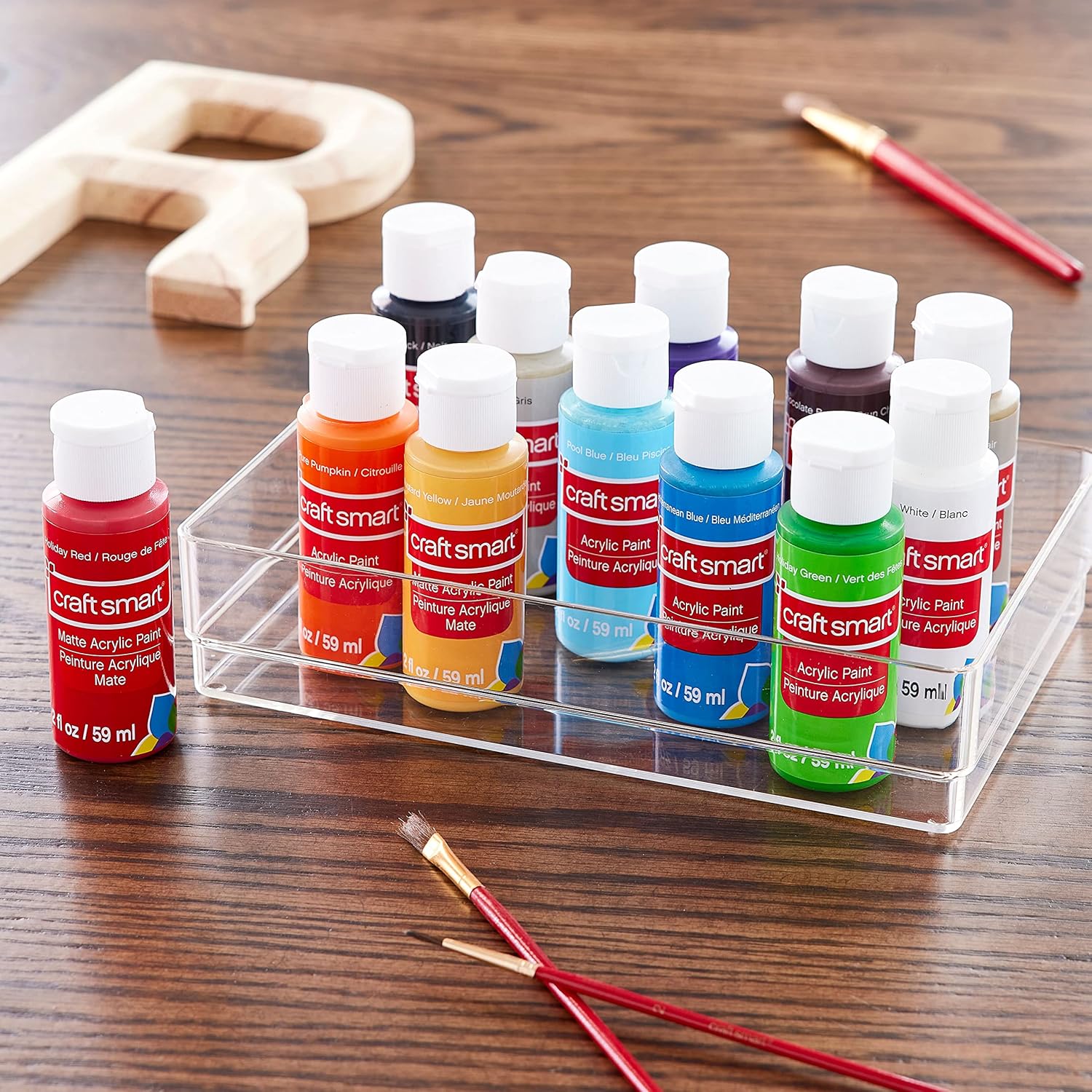 12 Assorted Matte Acrylic Paint Value Set By - Non-Toxic Paint For Drawing, Painting, Art & Crafts Supplies - 1 Pack