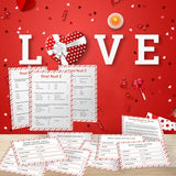 Valentine'S Day Family Feud Game,Funny Valentine'S Day Party Games, Valentine'S Day Trivia Game, Family Feud Quiz Holiday Games For Groups Qrj-Ff01