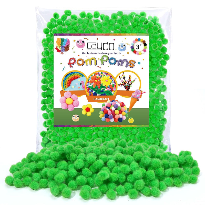 1Cm Green Pom Poms, 500 Pieces Craft Pom Poms Balls For Kids Creative Arts And