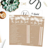 Rustic Bridal Shower Games For 25 Guests – Fun And Hilarious Bridal Games For Showers, Wedding Shower, Engagement, Classy Party Activities