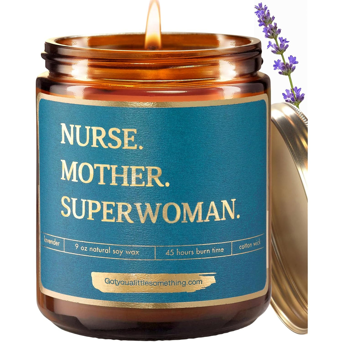 Nurse Gift For Women - Lavender Vanilla Soy Wax Candle For Nurses - Rn Registered Nurse Practitioner Gifts For Christmas, Nursing School Graduation, Birthday, Bulk Hospital Staff Appreciation Present