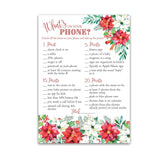 Christmas Baby Shower Game “What’S On Your Phone” – Pack Of 25 Cards – Fun Holiday Baby Shower Activity, Winter Baby Shower Games For Guests Xmas Birthday G770-Phn