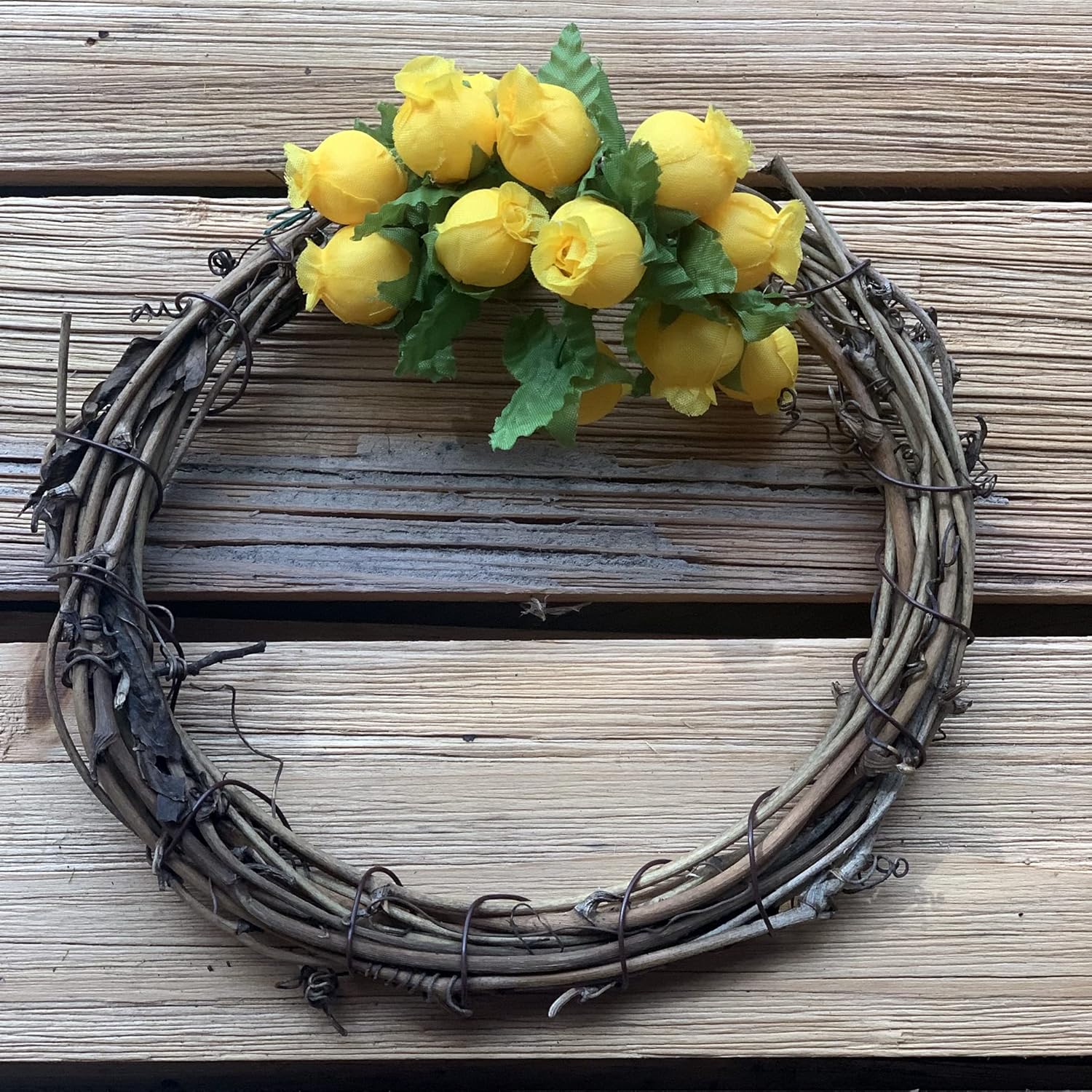 Daffodil Yellow Artificial Silk Flower Roses - 12 Mini Bouquets Of 12 Rosebuds, 144 Rosebuds Total, Wedding, Reception, Easter, Wreath