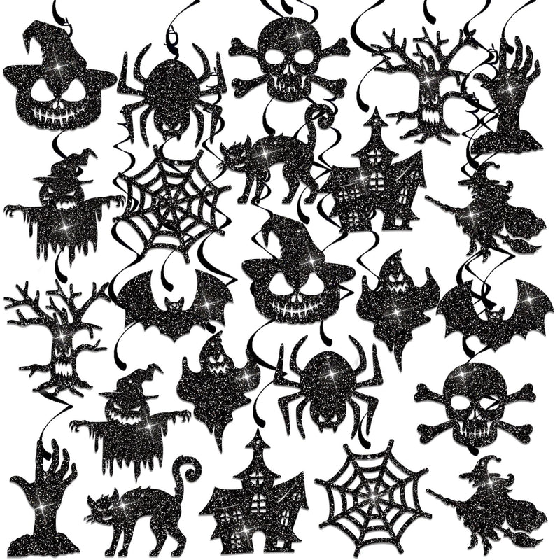 30 Pieces Halloween Hanging Swirls Decorations Halloween Hanging Ceili