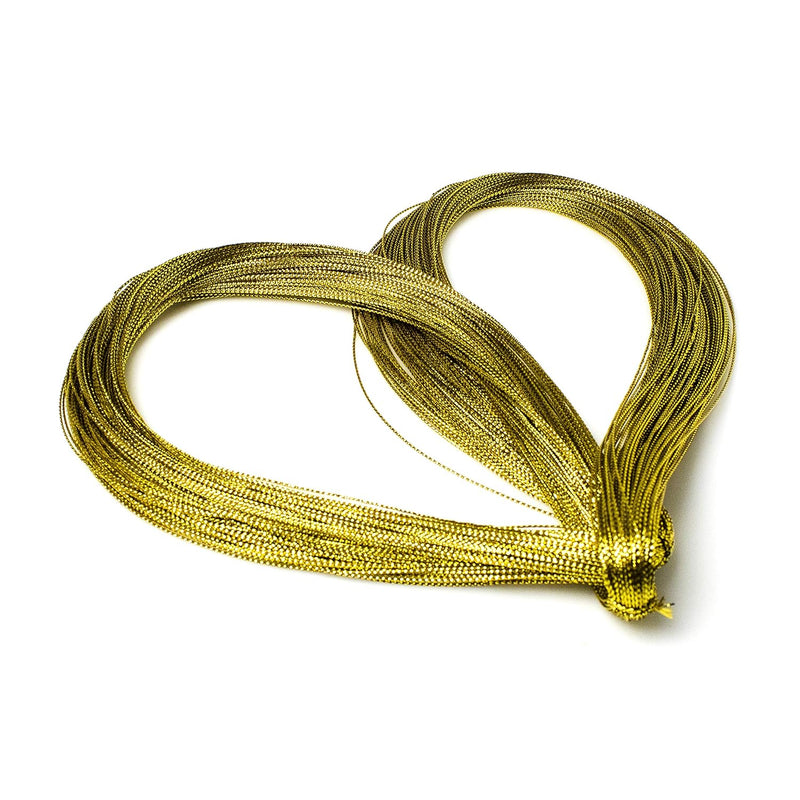 Metallic Gold String 656 Feet (218 Yards). Gold Cord For Jewelry, Thread For D