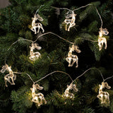 Christmas Lights Reindeer String Lights, 6.8Ft 10 Led Battery Operated String Lights For Christmas Decorations, Reideer
