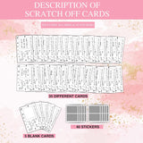 Bachelorette Dare Card Party Games, Cartoon Graffiti Bridal Shower Scratch Off Game Dare Card, Wedding Party/Engagement Party/Bride Shower Decorations– 40 Cards(A01)