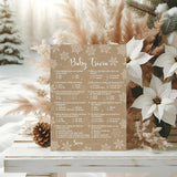 Snowflakes Baby Shower Game — Baby Trivia Game — Pack Of 25 — Winter Wonderland Baby Shower Game, Fun Baby Facts Game It’S Cold Outside Baby Shower Activity Gender Neutral Baby Shower Game G782-Trv