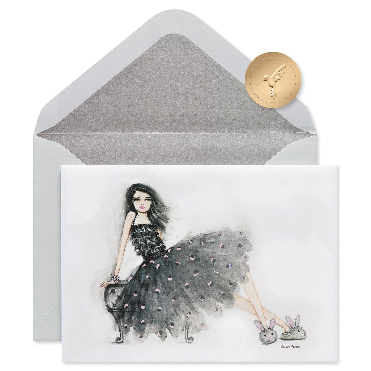 Birthday Card For Her - Designed By Bella Pilar (Bunny Slipper Girl)