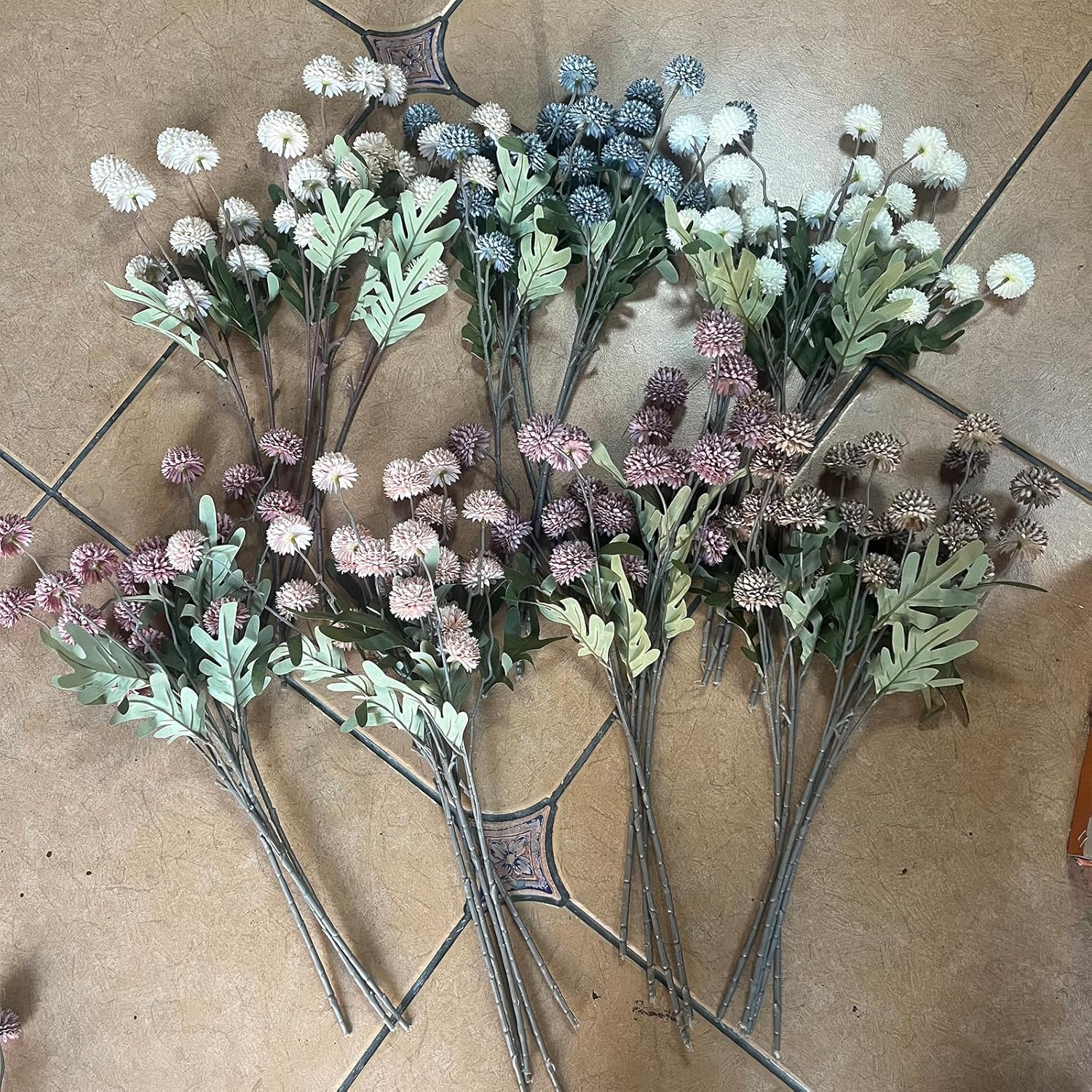 5Pcs Lovely Dandelion Silk Flower, Hyper Realistic Artificial Flowers, Dandelion Artificial Flower, Fall Floral For Wedding Home Decoration, Yard Balcony Porch (Blue)