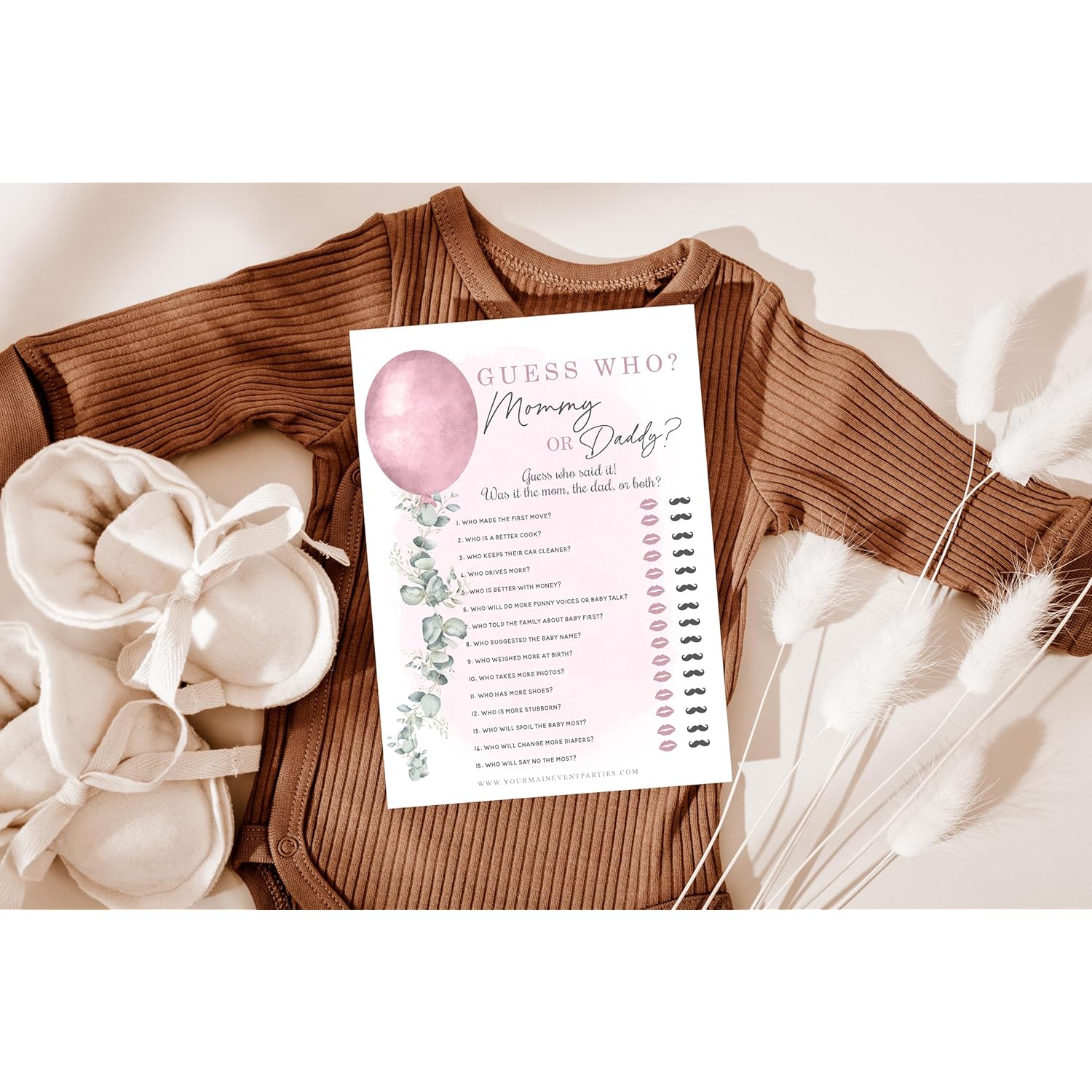 Girl Baby Shower Games Bundle, Who Knows Mommy Best, Bingo, Guest Quest, Fun Baby Shower Games And Activities