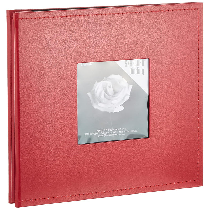 Pioneer 8 Inch By 8 Inch Snapload Sewn Leatherette Frame Cover Memory Book, Re