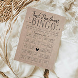 Bridal Shower Games, Fun Activities, Kraft Minimalist Style (How Well Do You Know The Couple) - 50 Cards Per Pack