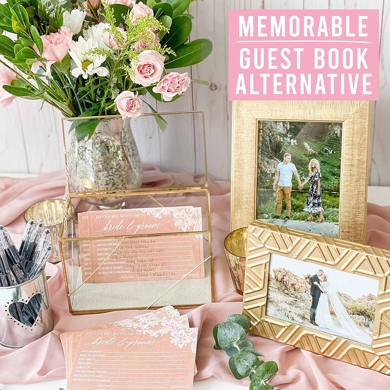 50 Wedding Advice Cards For Bride And Groom Rustic Bridal Shower Games For Guests, Card Boxes For Reception, Guest Book Alternative, Games For Guests, Advice For The Bride Card