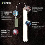 Portable Inflatable LED Light Tube Water Resistant Camping Lantern for Backpacking Van Life and Outdoor Security