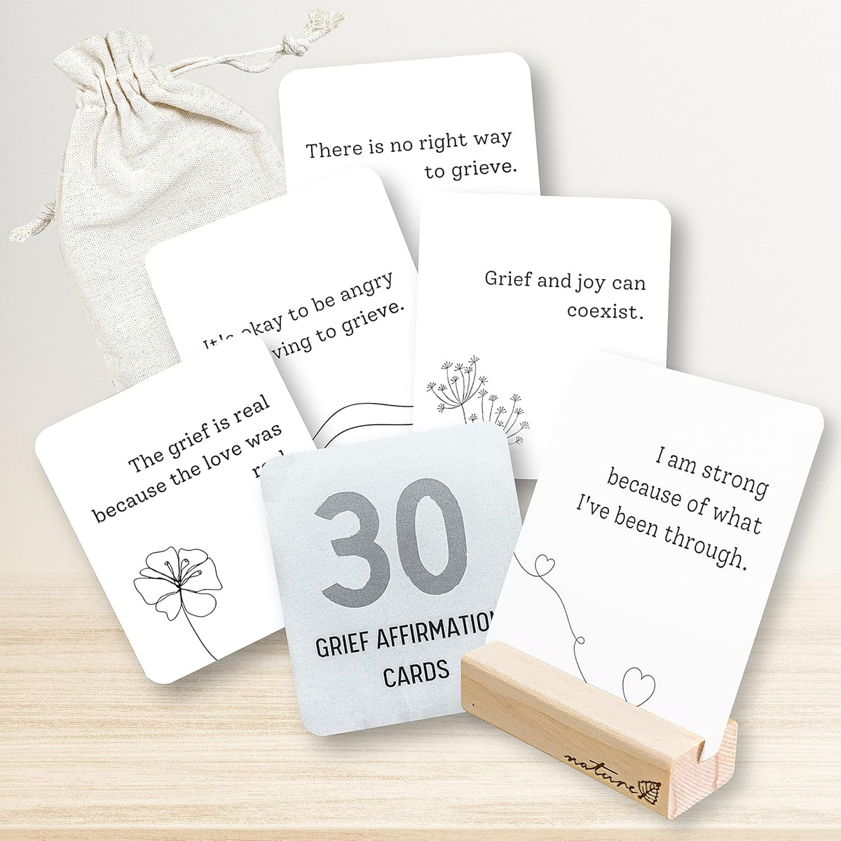 Healing Grief Affirmation Cards - Grief Gifts For Loss Of Grandmother, Comfort Cards For Bereavement Gifts, Sympathy Card For Loss Of Dad Mom, Memorial Sympathy Gift For Loss Of Loved One