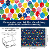 12 Sheets Happy Birthday Gift Wrapping Paper 6 Design With “Happy Birthday” Candles, Balloons, Colorful Stripes Pattern Pad For Boys, Girls, Women, Men, Ideal Gift Wrap For Holiday Parties 20'' X 27''
