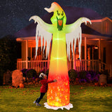 9 FT Halloween Inflatables Outdoor, Halloween Blow Up Yard Decorations with Built-in LED Lights for Indoor Outdoor Party Garden Lawn Clearance (Ghost)