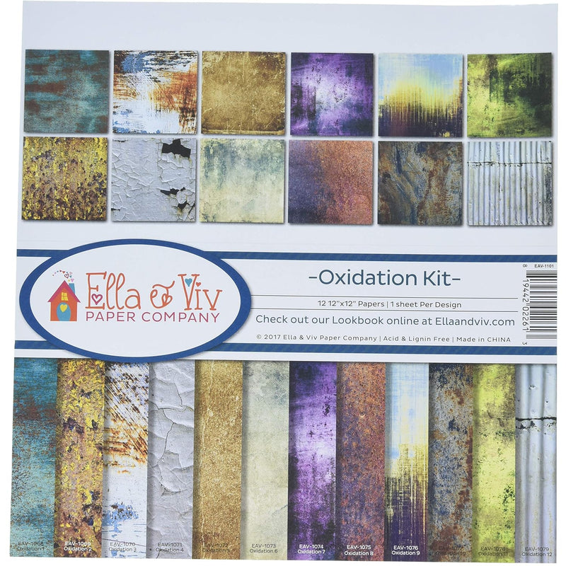 Ella & Viv By Eav-1101 Oxidation Scrapbook Colleciton Kit