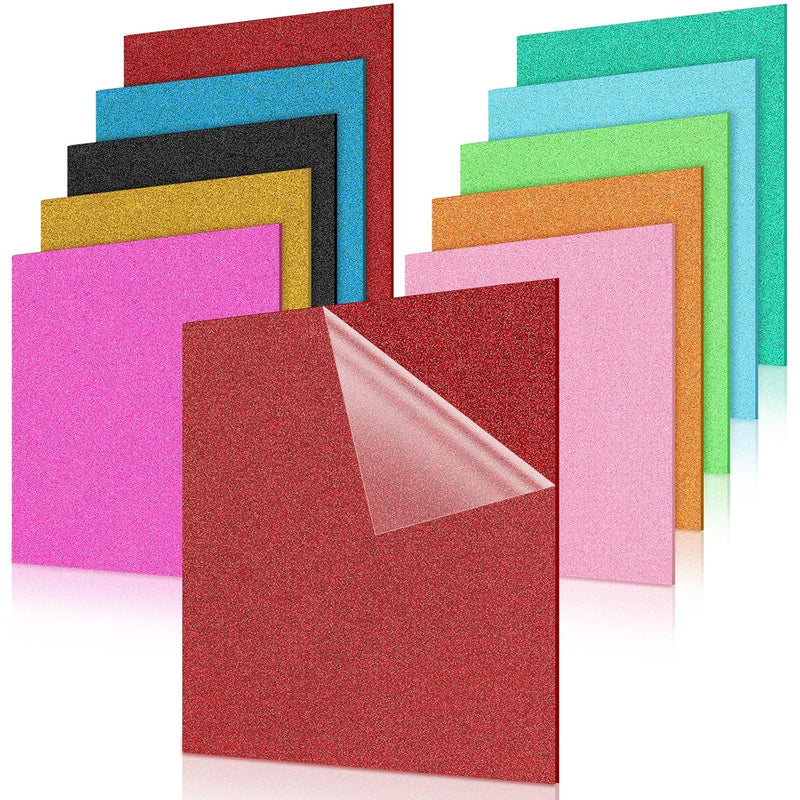 10 Pcs Glitter Colored Glossy Acrylic Sheets Translucent Plastic Sheet