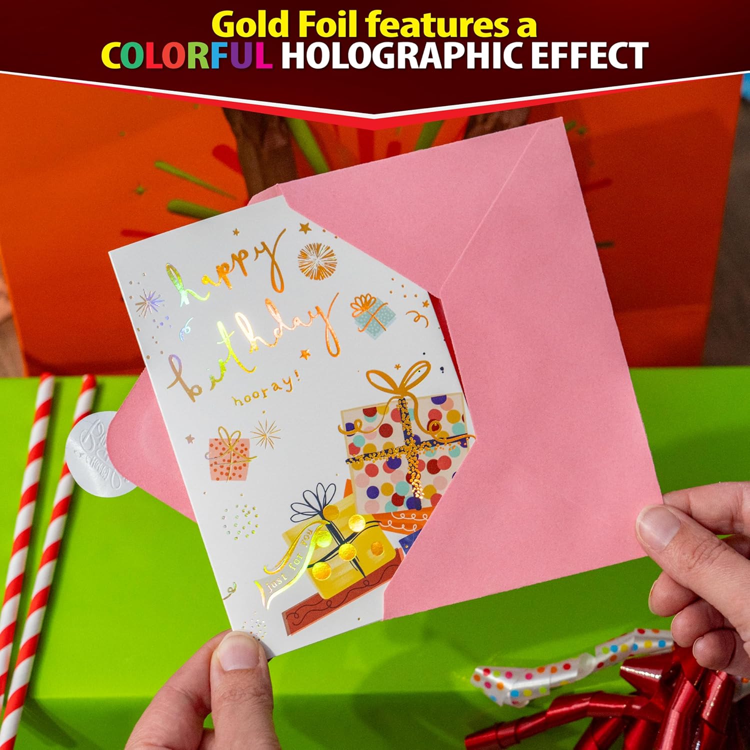 24 Pack Assorted Birthday Cards With Gold Foil, Messages, Envelopes, And Stickers | 4X6 Inch Happy Birthday Cards Bulk For Family, Kids, Friends, Work, And Office Celebrations.