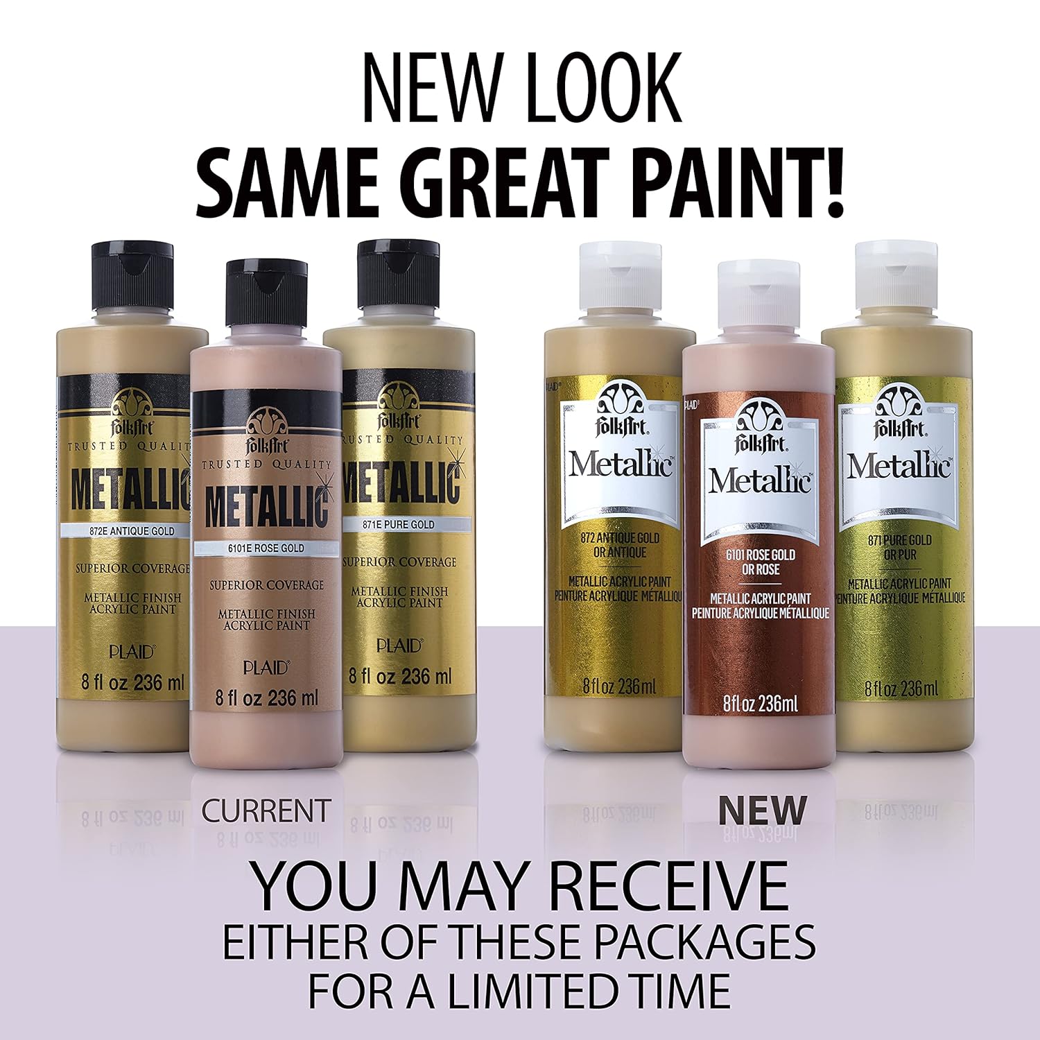 FolkArt Paint, 8 oz, Metallic Rose Gold