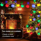 Christmas Lights, 10 Ft 20 Leds Multi Colored Gift Boxes String Lights Battery Operated 2 Modes Xmas Tree Lights For Ind