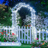 2 Pack Solar Fairy String Lights 33FT 100 LED White Outdoor Waterproof Solar Lights with 8 Lighting Modes for Garden Tree Patio Yard Wedding Holiday Decor