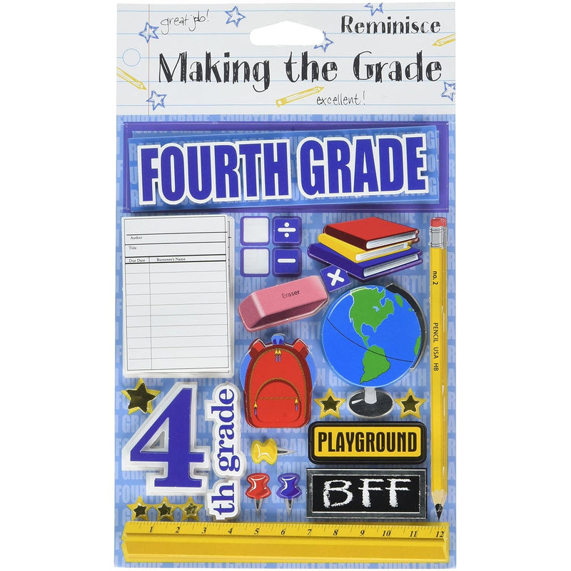 Making The Grade 3-Dimensional Fourth Grade Sticker