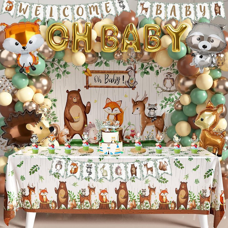 Woodland Animals Baby Shower Decoration Pack Forest Animal Neutral Gen