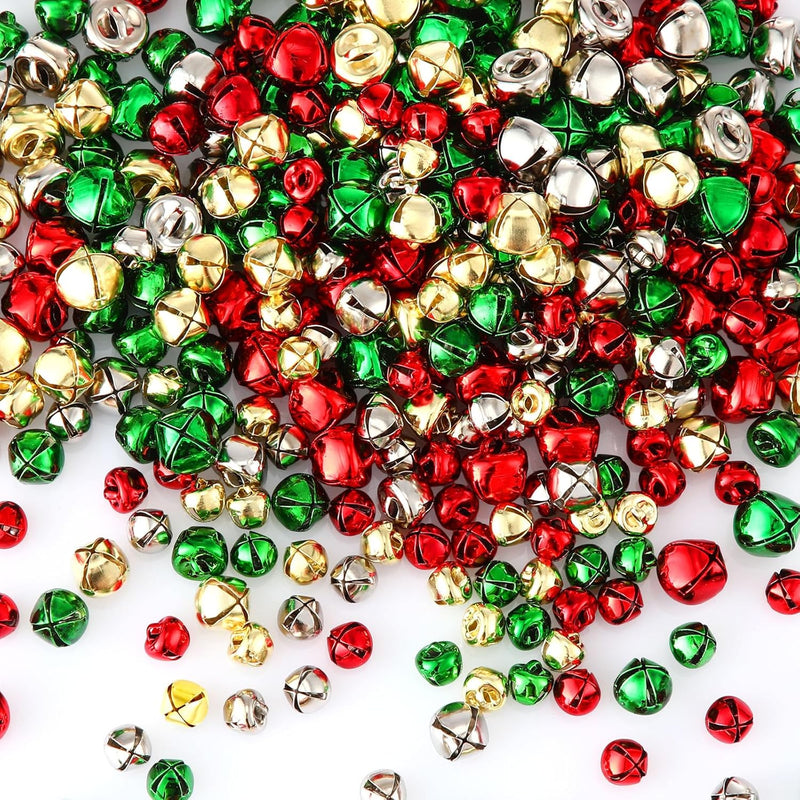 1000 Pcs Christmas Small Jingle Bells For Crafts 0.31 Inch 0.39 Inch 0.47 Inch