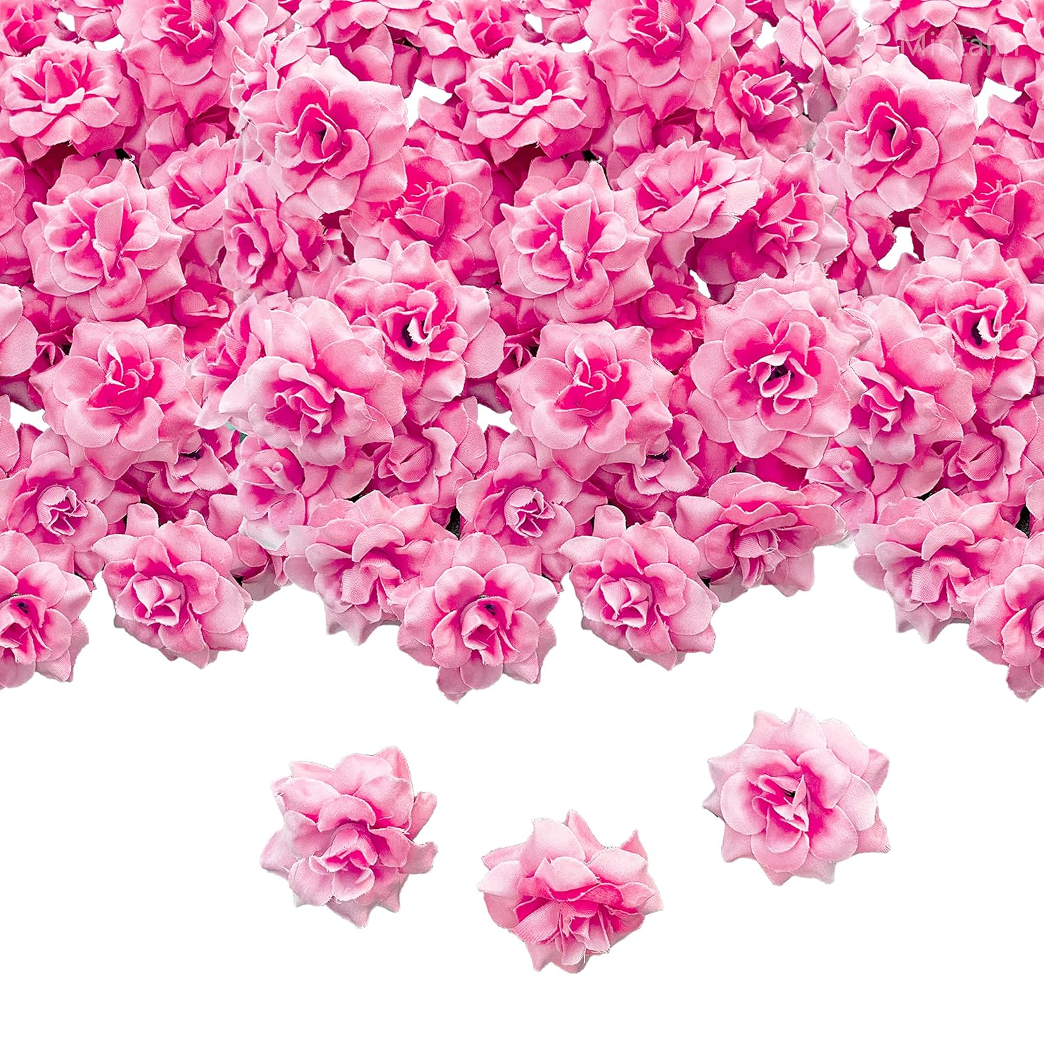 120Pcs Artificial Silk Roses Head Fake Rose Flower Head Diy Roses Heads For Valentine'S Day Wedding Centerpieces Mother'S Day Christmas Flower Wall Diy Crafts Bouquet Home Floral Decoration -Pink