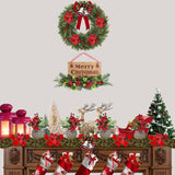 BANBERRY DESIGNS Poinsettia Christmas Decorations - Holly Berries Silk Flower Arrangements - Set of 4 - Red Christmas Flowers in Decorative Pots - Holiday Home Décor - 7" H