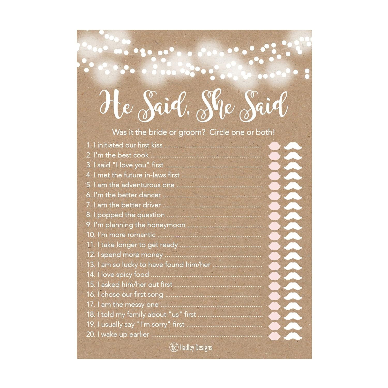 Rustic Bridal Shower Games For 25 Guests – Fun And Hilarious Bridal Games For Showers, Wedding Shower, Engagement, Classy Party Activities
