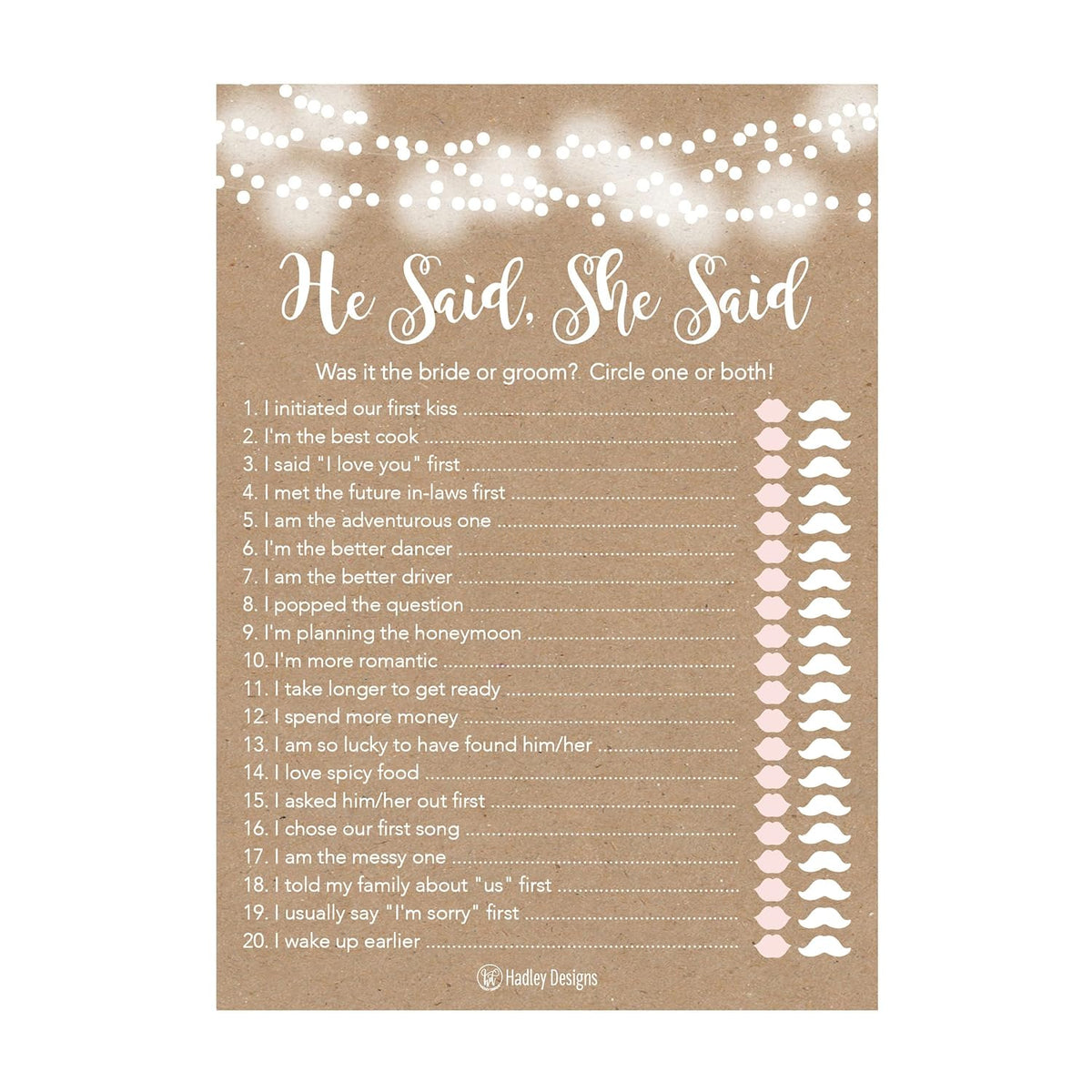 Rustic Bridal Shower Games For 25 Guests – Fun And Hilarious Bridal Games For Showers, Wedding Shower, Engagement, Classy Party Activities