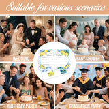 Advice And Wishes Cards, Mediterranean Lemon Advice Cards For Bridal Shower, Baby Shower, Weddings, Engagement Party, Games And Favors For Bride And Groom, Mr And Mrs, New Parents (25Pcs) -A07