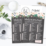 Baby Shower Game Cards, Dark Gray And Peach, 25 Pieces, Easy To Write On, Ideal For Baby Shower, Engagement, Bachelorette Party, Bridal Shower, Anniversary, Wedding