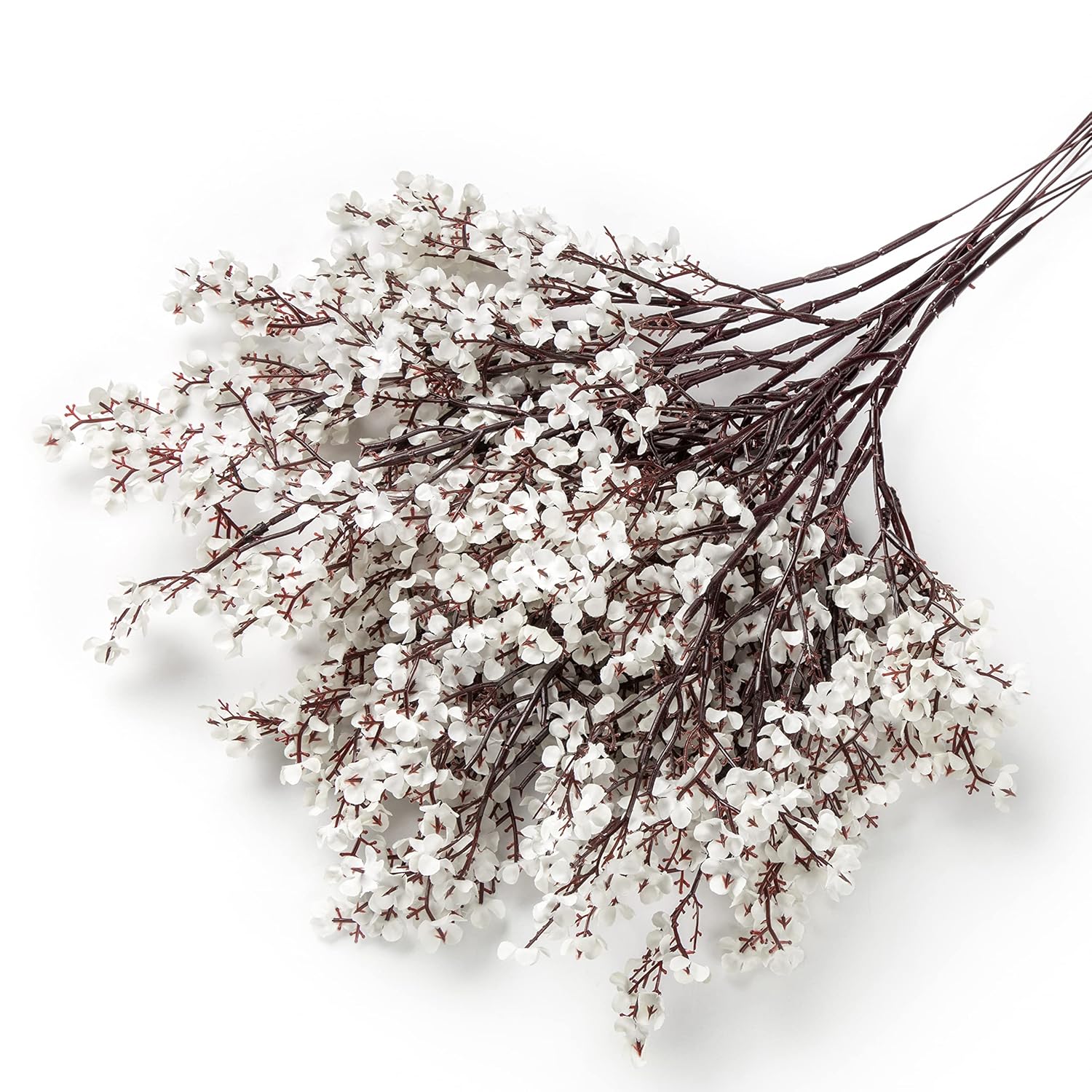 Artificial Baby Breath Flowers 10Pcs Silk White Babys Breath Real Touch Flowers For Wedding Party Diy Wreath Floral Arrangement Home Decoration